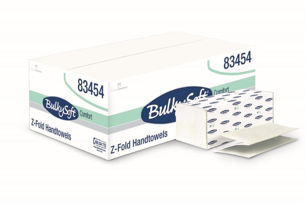 WEBHIDDENBRAND Skladané papierové uteráky BulkySoft - 2vrstvové, celulóza, 25x150 ks